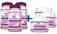 VariDerm (3 Bottles) + VariCream (3 Bottle)